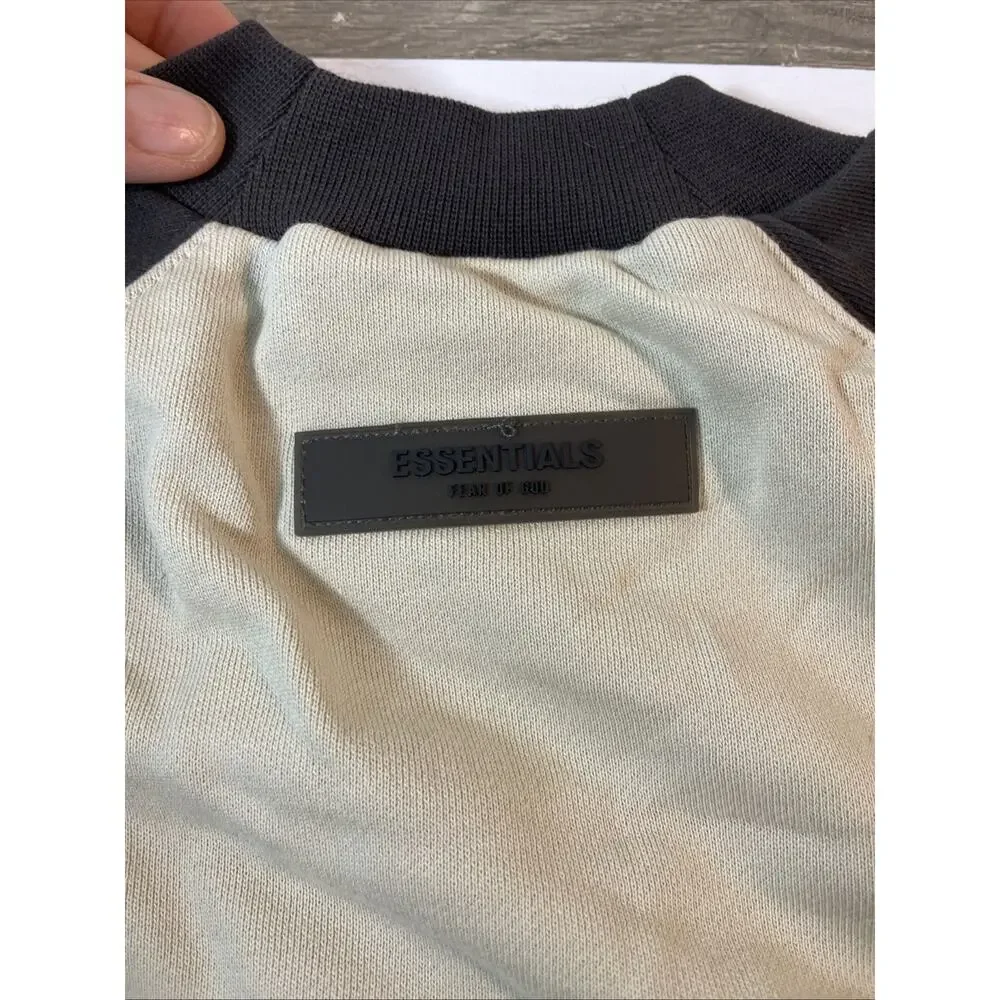 Fear of God Essentials Kids Short Sleeve Sweatshirt Two Tone Wheat Black XXS NWT